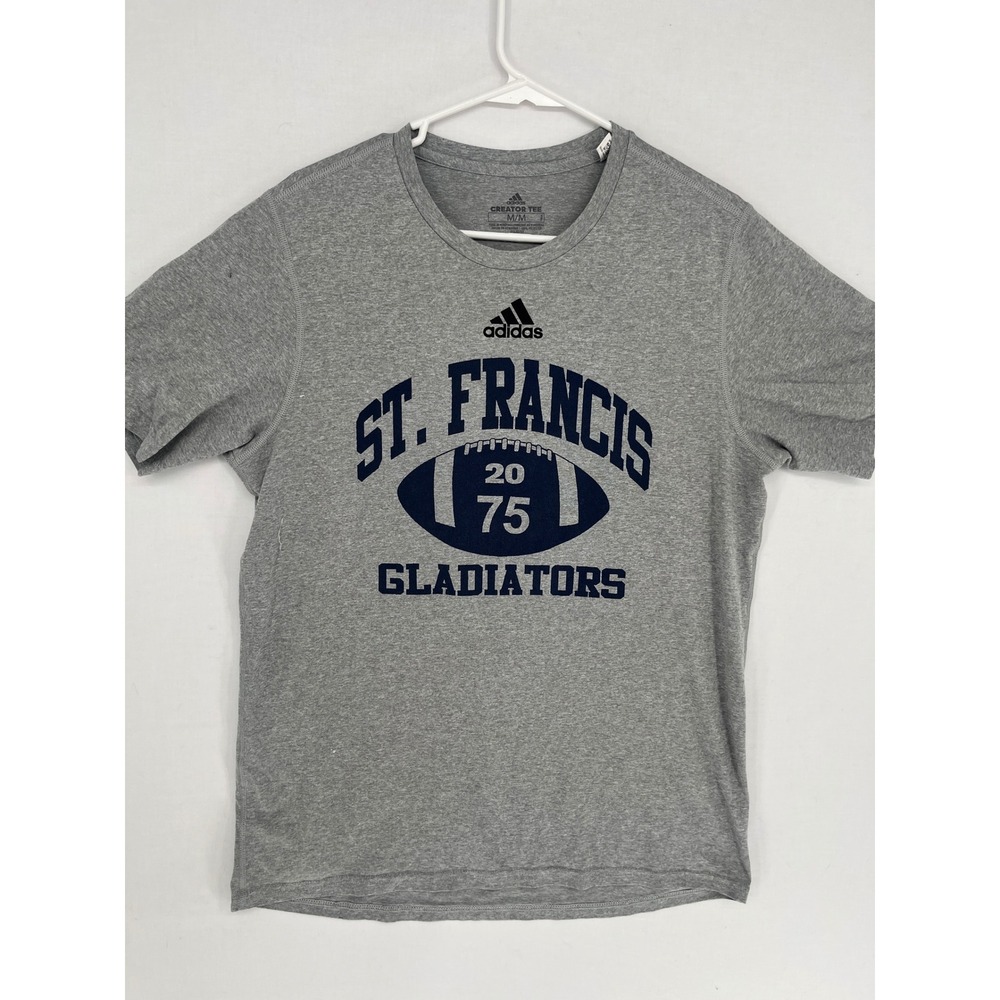 Adidas Creator Tee Mens St Francis Gladiators Football Shirt Size M Gray 2075